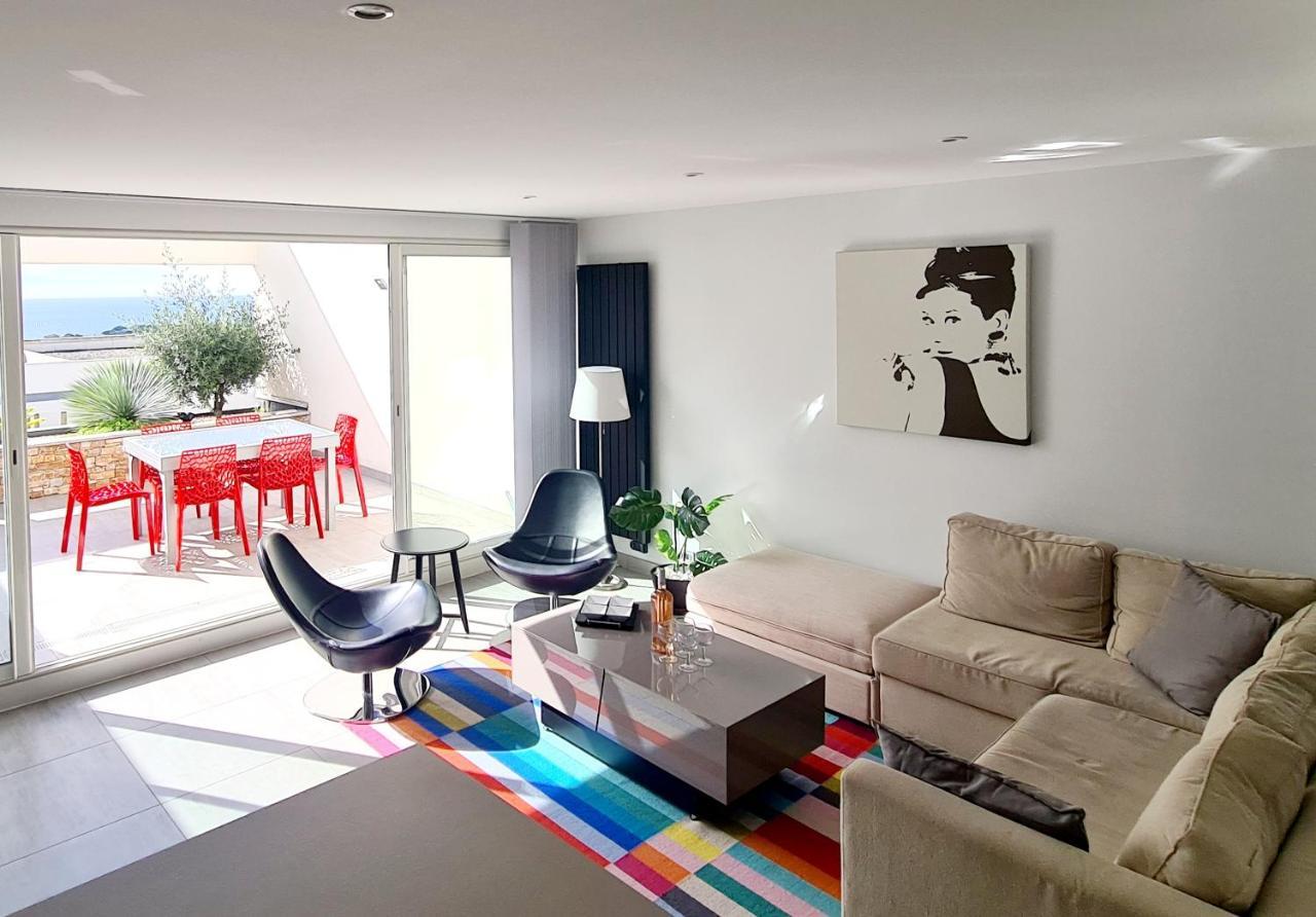 Magnifique Appartement Vue Mer - Grande Terrasse Et Piscine Бандоль Экстерьер фото