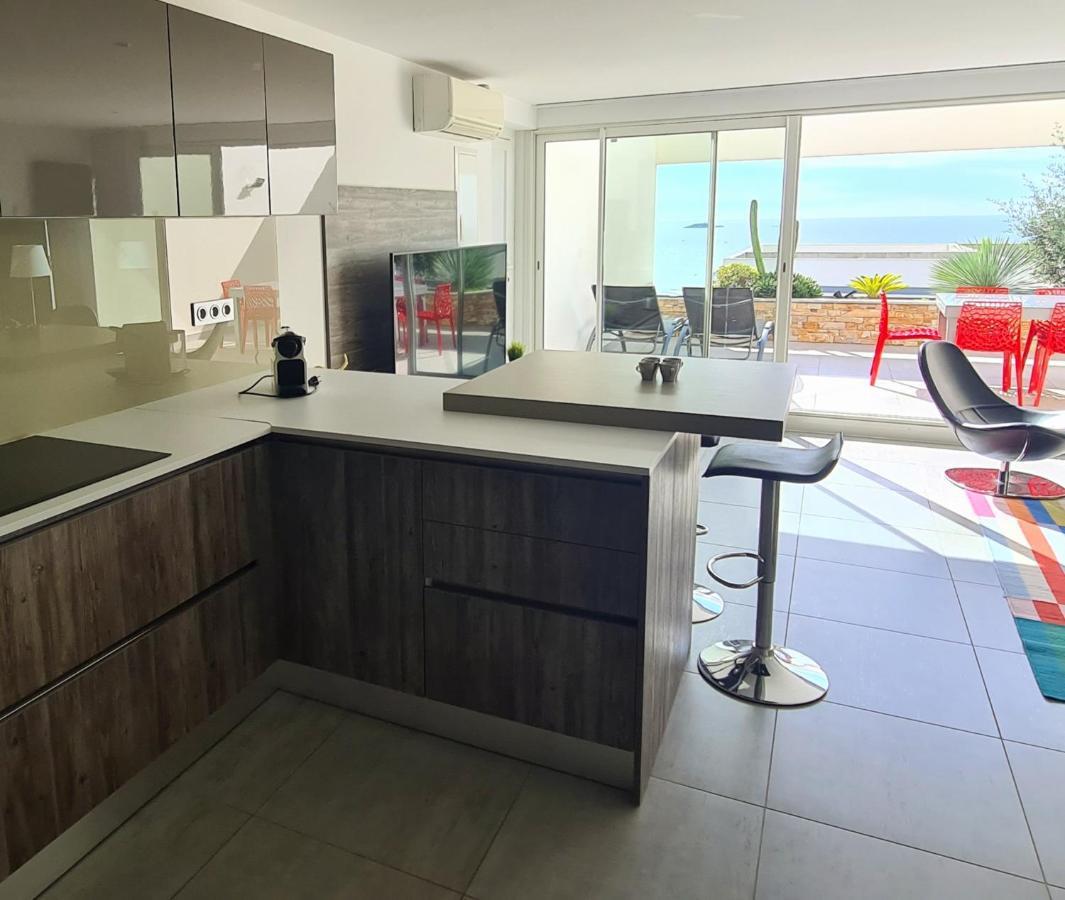 Magnifique Appartement Vue Mer - Grande Terrasse Et Piscine Бандоль Экстерьер фото