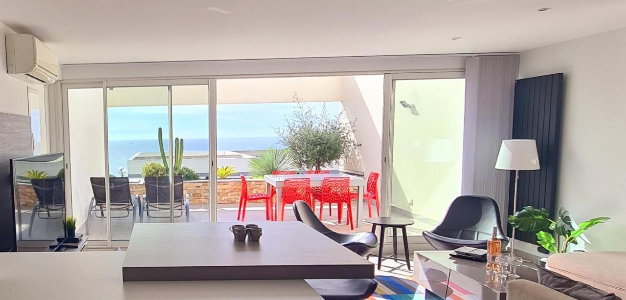 Magnifique Appartement Vue Mer - Grande Terrasse Et Piscine Бандоль Экстерьер фото