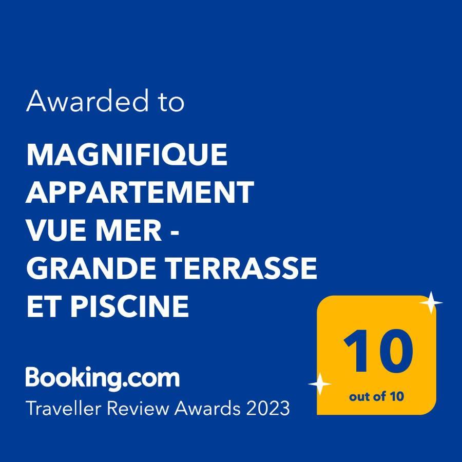 Magnifique Appartement Vue Mer - Grande Terrasse Et Piscine Бандоль Экстерьер фото